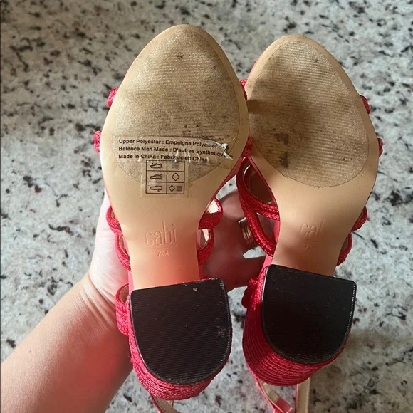 Cabi Red Knotted Sandals - Picture 7 of 7